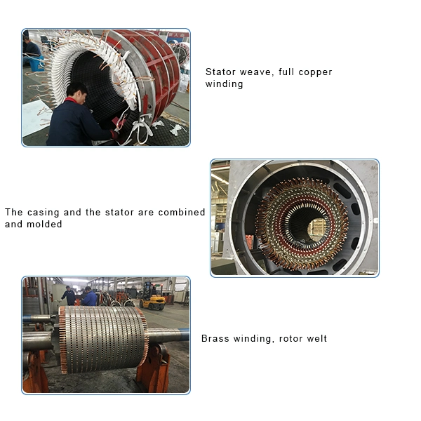 743r/Min 1250kw High Voltage Slip Ring Three Phase Electric Induction Motor